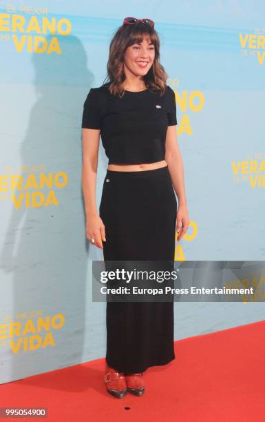 Eva Ugarte attends 'El Mejor Verano De Mi Vida' premiere on July 9, 2018 in Madrid, Spain.