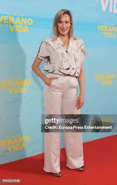 Cristina Alcazar attends 'El Mejor Verano De Mi Vida' premiere on July 9, 2018 in Madrid, Spain.