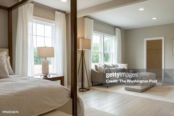 Second Floor Master Bedroom in the Travers model home at Summerhouse Landing on July 6, 2018 in Herndon Virginia.