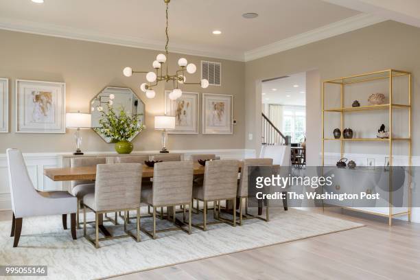 Formal Dining Room in the Travers model home at Summerhouse Landing on July 6, 2018 in Herndon Virginia.
