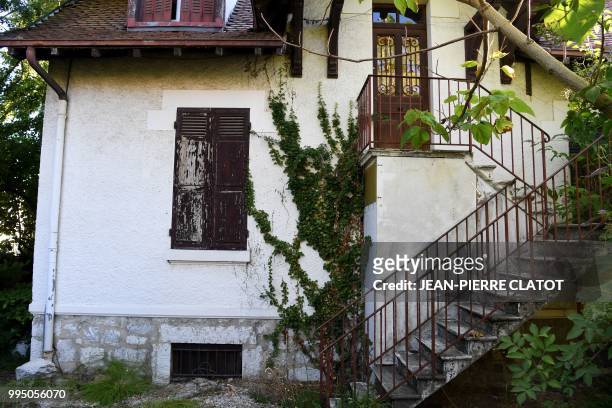 Picture taken on July 10, 2018 in Chambery shows the house of Maurice Agnelet which will be auctioned at the Courthouse. - Maurice Agnelet was...