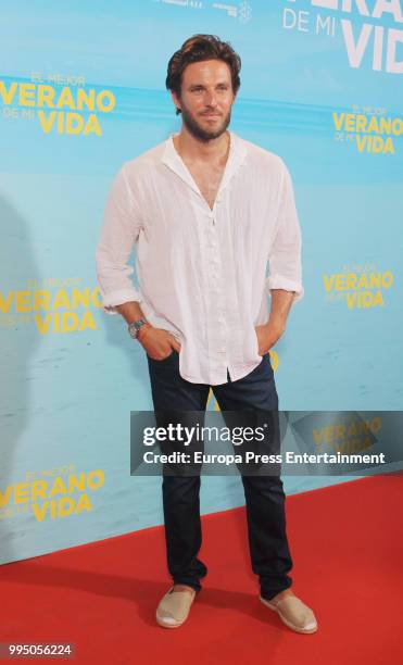 Alex Hafner attends 'El Mejor Verano De Mi Vida' premiere on July 9, 2018 in Madrid, Spain.