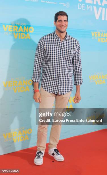 Julian Contreras attends 'El Mejor Verano De Mi Vida' premiere on July 9, 2018 in Madrid, Spain.