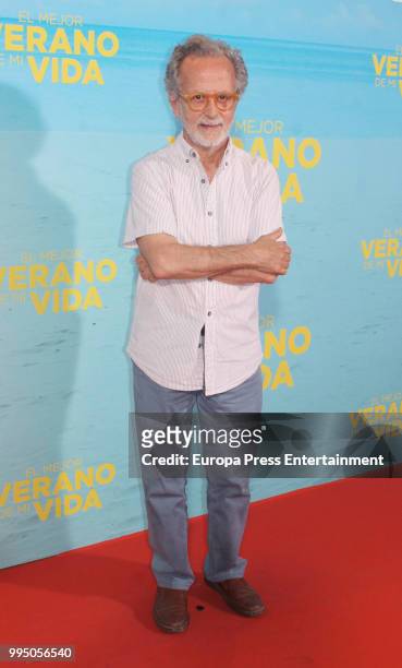 Fernando Colomo attends 'El Mejor Verano De Mi Vida' premiere on July 9, 2018 in Madrid, Spain.