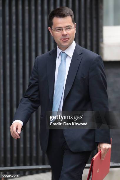 Housing Secretary James Brokenshire arrives for a cabinet meeting at 10 Downing Street, on July 10, 2018 in London, England. Ministers are meeting...