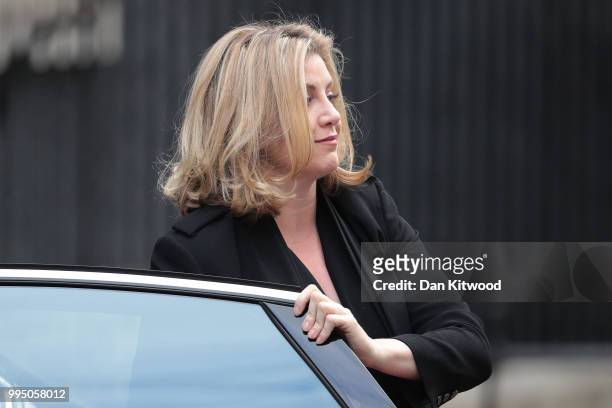 International Development Secretary Penny Mordaunt arrives for a cabinet meeting at 10 Downing Street, on July 10, 2018 in London, England. Ministers...