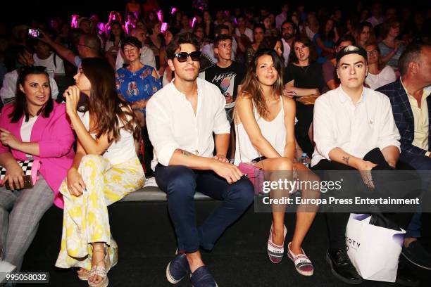 Estela Grande , Diego Matamoros and Laura Matamoros attend Custo Barcelona show at Mercedes Benz Fashion Week Madrid Spring/ Summer 2019 on July 9,...