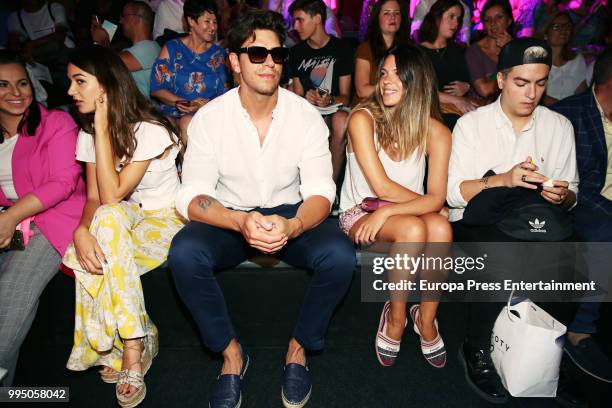 Estela Grande , Diego Matamoros and Laura Matamoros attend Custo Barcelona show at Mercedes Benz Fashion Week Madrid Spring/ Summer 2019 on July 9,...
