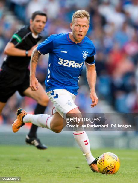 Rangers Scott Arfield in action during a pre-season friendly match at Ibrox Stadium, Glasgow.