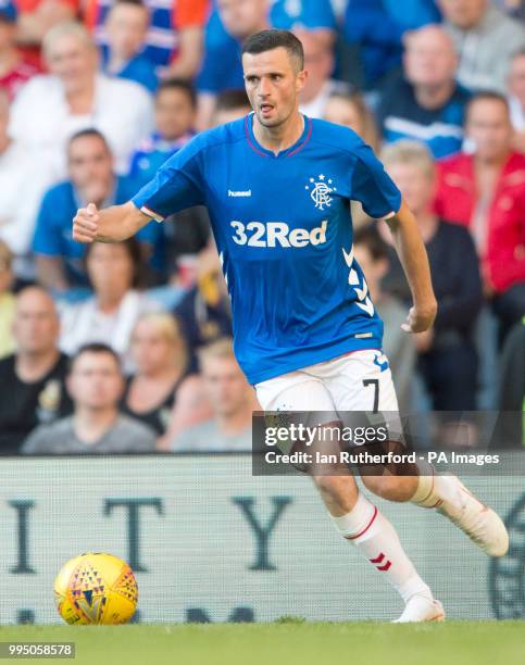 Rangers Jamie Murphy in action during a pre-season friendly match at Ibrox Stadium, Glasgow.