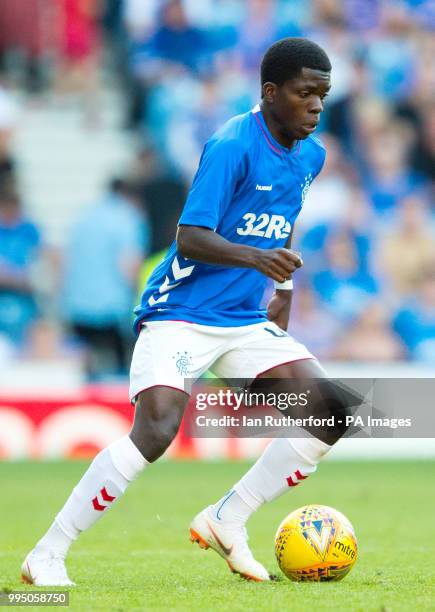 Rangers Serge Atakayi in action during a pre-season friendly match at Ibrox Stadium, Glasgow.