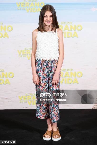 Stephanie Gil attends to presentation of &quot;El mejor verano de mi vida&quot; at Intercontinental Hotel in Madrid, Spain. July 09, 2018.