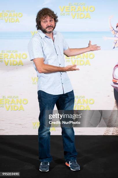 Salva Reina attends to presentation of &quot;El mejor verano de mi vida&quot; at Intercontinental Hotel in Madrid, Spain. July 09, 2018.