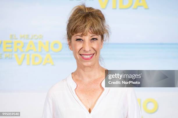 Nathalie Sesena attends to presentation of &quot;El mejor verano de mi vida&quot; at Intercontinental Hotel in Madrid, Spain. July 09, 2018.