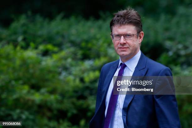 Greg Clark, U.K. Business secretary, arrives for a weekly meeting of cabinet ministers at number 10 Downing Street in London, U.K., on Tuesday, July...