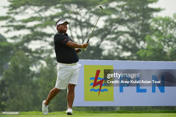 Prom Meesawat of Thailand pictured during the practice round ahead of the Bank BRI Indonesia Open at Pondok Indah Golf Course on July 10, 2018 in...