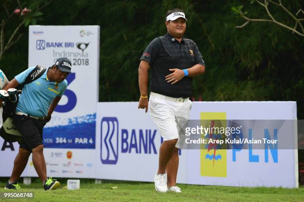 Prom Meesawat of Thailand pictured during the practice round ahead of the Bank BRI Indonesia Open at Pondok Indah Golf Course on July 10, 2018 in...