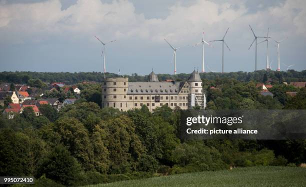 July 2018, Germany, Bueren: The Wewelsburg castle, which was erected in its today's shape from 1603 to 1609. From 1934 to 1945 the castle-like...
