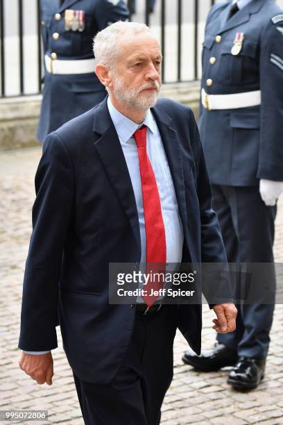 Jeremy Corbyn attends as members of the Royal Family attend events to mark the centenary of the RAF on July 10, 2018 in London, England.