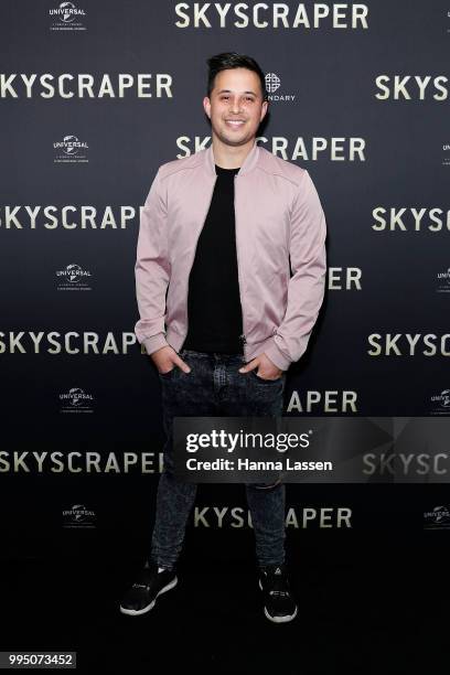 Jayden Rodrigues attends the SKYSCRAPER Sydney Premiere at Event Cinemas George Street on July 10, 2018 in Sydney, Australia.