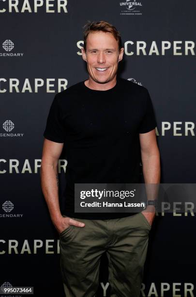 Andrew Reid attends the SKYSCRAPER Sydney Premiere at Event Cinemas George Street on July 10, 2018 in Sydney, Australia.