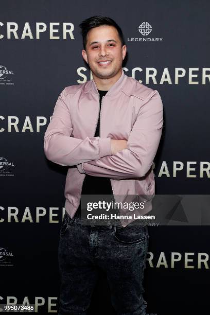 Jayden Rodrigues attends the SKYSCRAPER Sydney Premiere at Event Cinemas George Street on July 10, 2018 in Sydney, Australia.