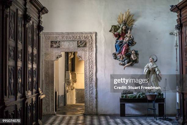 The Chiesa Santa Maria Di Castello, Genoa, Italy. The church, in Romanesque style, was erected before 900 AD. It houses many artworks commissioned by...