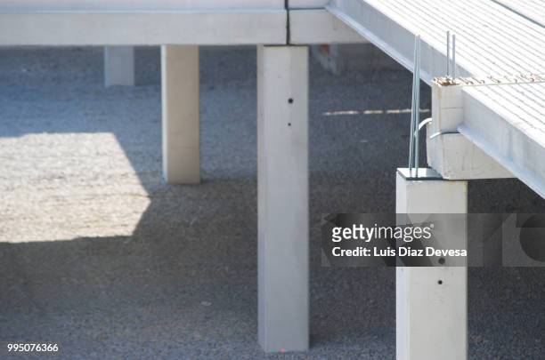 construction of a garage in a building - ferro metal stock pictures, royalty-free photos & images