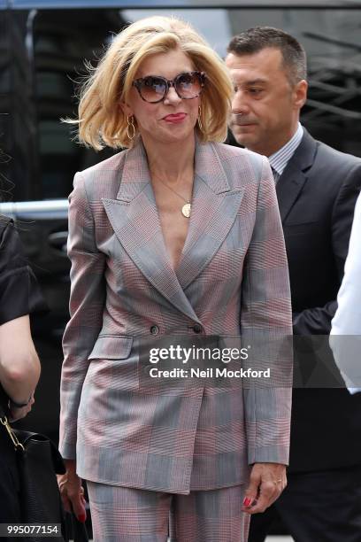 Christine Baranski seen at the Magic Radio studios promoting new movie 'Mamma Mia! Here We Go Again' on July 10, 2018 in London, England.