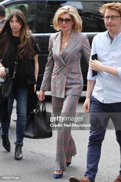 Christine Baranski seen at the Magic Radio studios promoting new movie 'Mamma Mia! Here We Go Again' on July 10, 2018 in London, England.