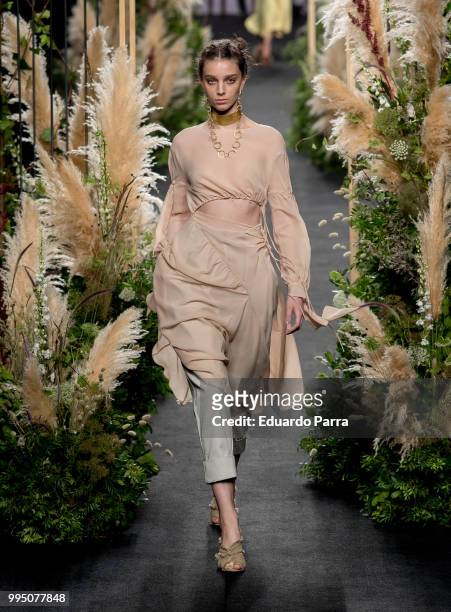 Model walks the runway at iNunez show at Mercedes Benz Fashion Week Madrid Spring/ Summer 2019 on July 10, 2018 in Madrid, Spain.