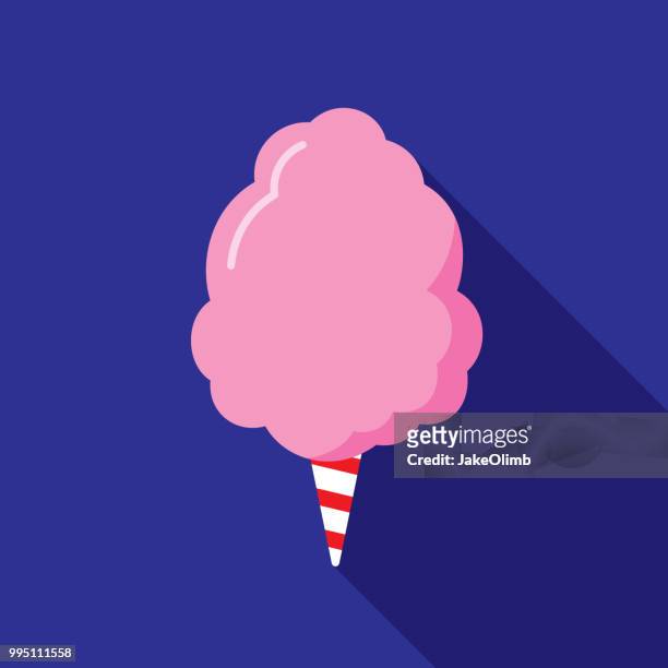 cotton candy flat - cotton candy stock illustrations
