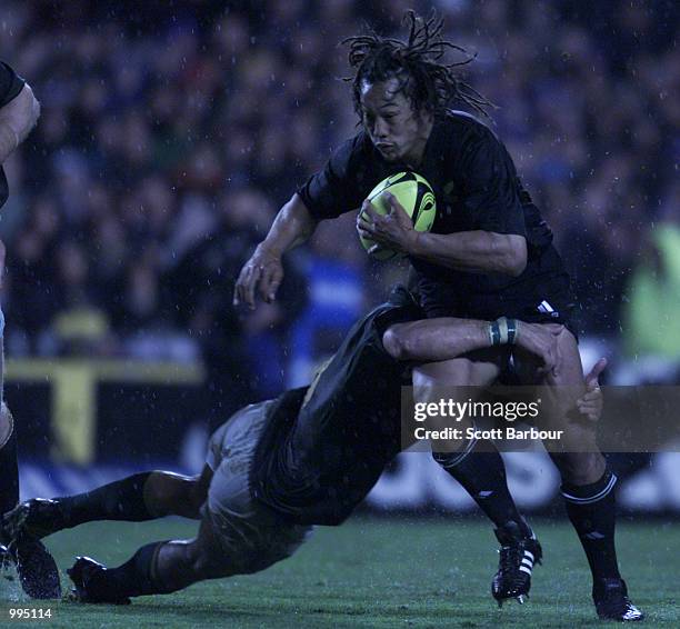 Tana Umaga of New Zealand in action during the Tri Nations match between New Zealand and South Africa played at Eden Park in Auckland, New Zealand....
