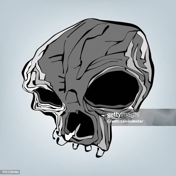 skull drawing - software piracy stock illustrations