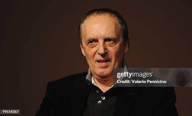 Dario Argento attends the ''La memoria della paura'' meeting during the 2010 Turin International Book Fair on May 14, 2010 in Turin, Italy.