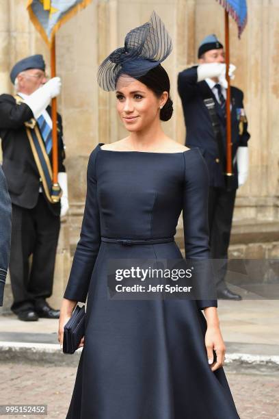 Meghan, Duchess of Sussex attends as members of the Royal Family attend events to mark the centenary of the RAF on July 10, 2018 in London, England.