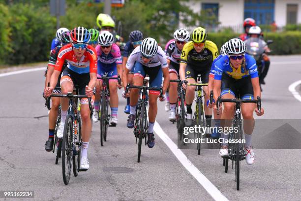 Christine Majerus of Luxembourg and Boels - Dolmans Cycling Team / Sarah Roy of Australia and Team Mitchelton-Scott / Emilia Fahlin of Sweden and...