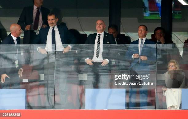 President of Spanish Football Federation RFEF Luis Rubiales, King Felipe VI of Spain, FIFA President Gianni Infantino, Prime Minister of Russia...