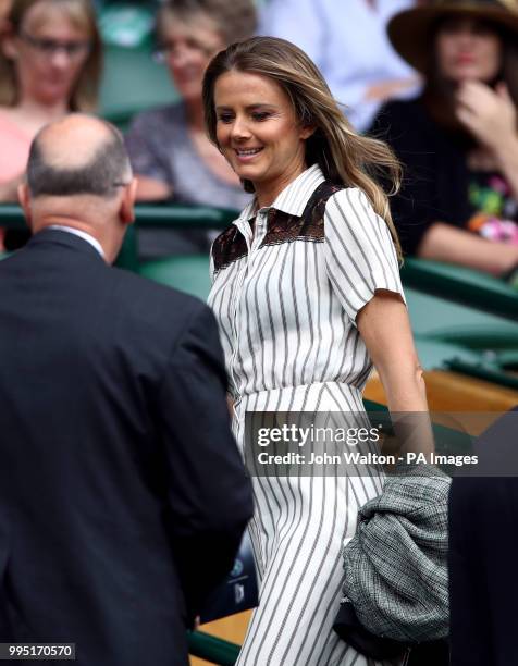 Daniela Hantuchova in the royal box on centre court on day eight of the Wimbledon Championships at the All England Lawn Tennis and Croquet Club,...