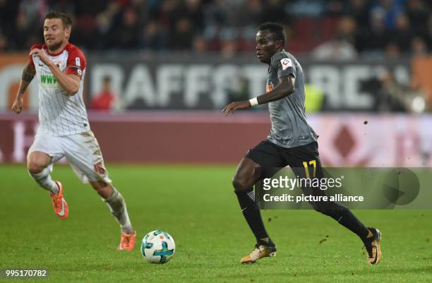 Bruma of Leipzig can be seen during the Bundesliga match between FC Augsburg and RB Leipzig at the WWK Arena in Augsburg, Germany, 19 September 2017....