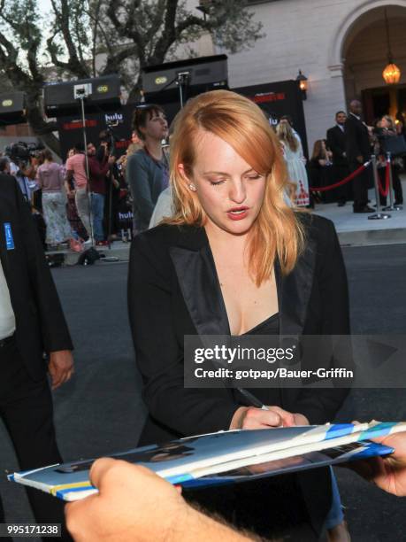 Elisabeth Moss is seen on July 09, 2018 in Los Angeles, California.