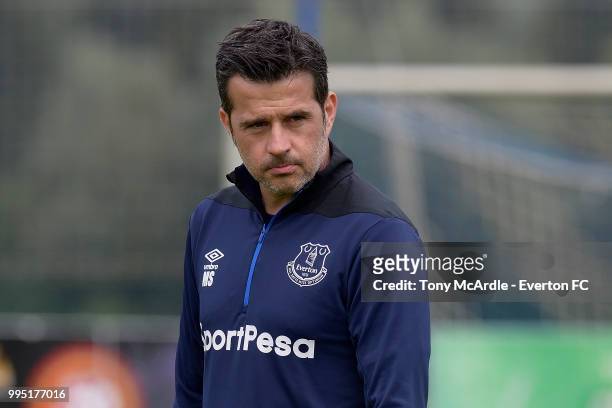 Marco Silva of Everton during the Everton training session on July 10, 2018 in Bad Mitterndorf, Austria.