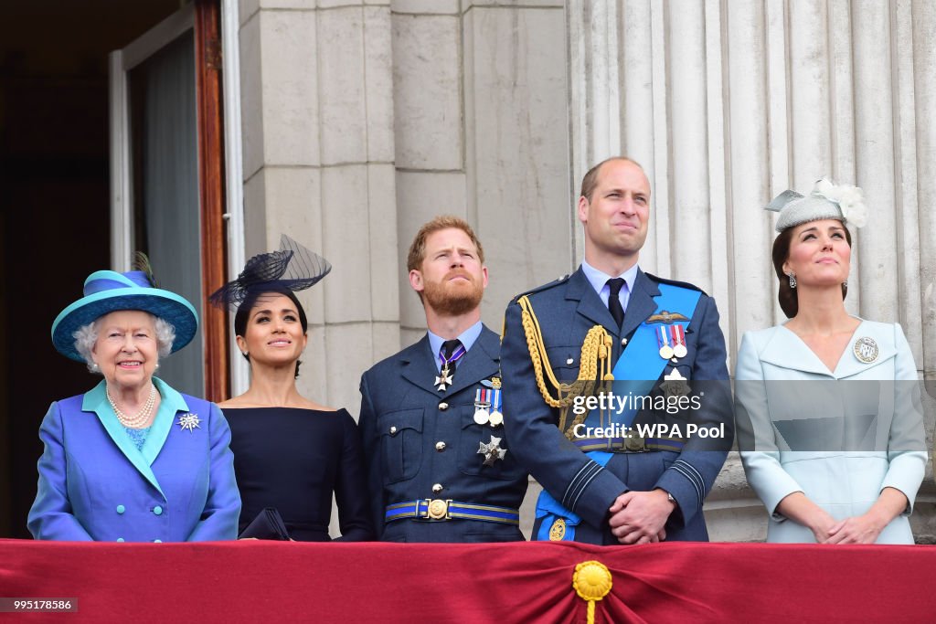 Royal Air Force's 100th Birthday Flypast From Buckingham Palace