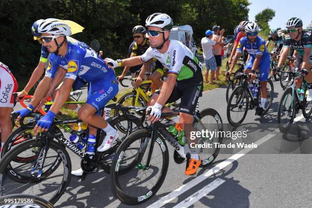 Julian Alaphilippe of France and Team Quick-Step Floors / Mark Cavendish of Great Britain and Team Dimension Data / during the 105th Tour de France...