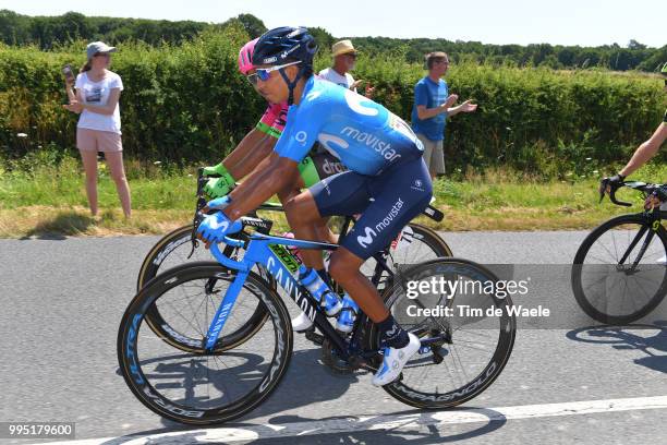 Nairo Quintana of Colombia and Movistar Team / during the 105th Tour de France 2018, Stage 4 a 195km stage from La Baule to Sarzeau / TDF / on July...