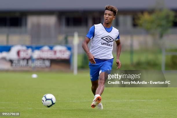 Mason Holgate of Everton during the Everton training session on July 10, 2018 in Bad Mitterndorf, Austria.
