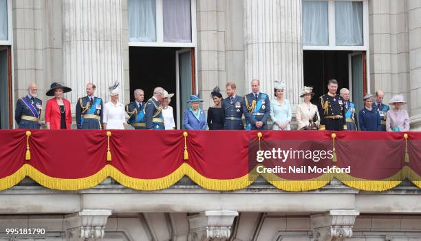 Prince and Princess Michael of Kent, Prince Edward, Earl of Wessex, Sophie, Countess of Wessex, Prince Charles, Prince of Wales, Prince Andrew, Duke...