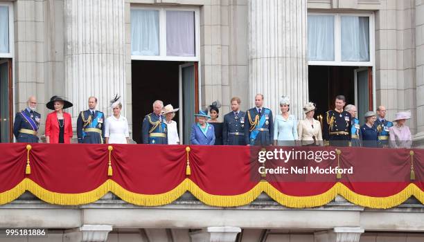 Prince and Princess Michael of Kent, Prince Edward, Earl of Wessex, Sophie, Countess of Wessex, Prince Charles, Prince of Wales, Prince Andrew, Duke...