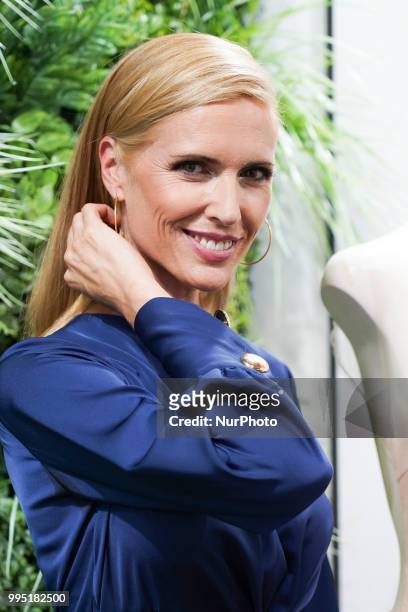 Judit Masco at the fashion show at the Mercedes-Benz Fashion Week Madrid Spring-Summer 2019, in IFEMA Madrid, Spain, 10 July 2018.
