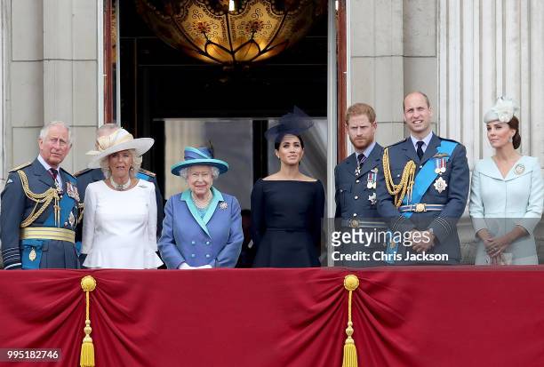 Prince Charles, Prince of Wales, Camilla, Duchess of Cornwall, Queen Elizabeth II, Meghan, Duchess of Sussex, Prince Harry, Duke of Sussex, Prince...